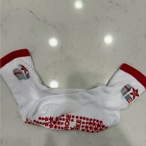 Rose Barkley White and Red Women's Socks